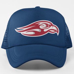 NEW Liberty Flames Eagle Foam Trucker Snapback Hat NAVY
